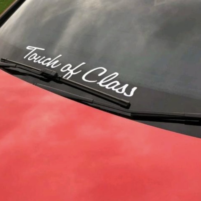 touch of class windscreen stickers white  touch of class windscreen stickers white