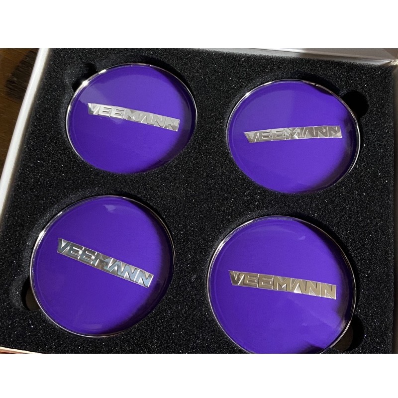  4 x Veemann purple upgrade centre caps 