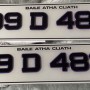 Fk2993 Gel number plates with purple shadow 1 pair 