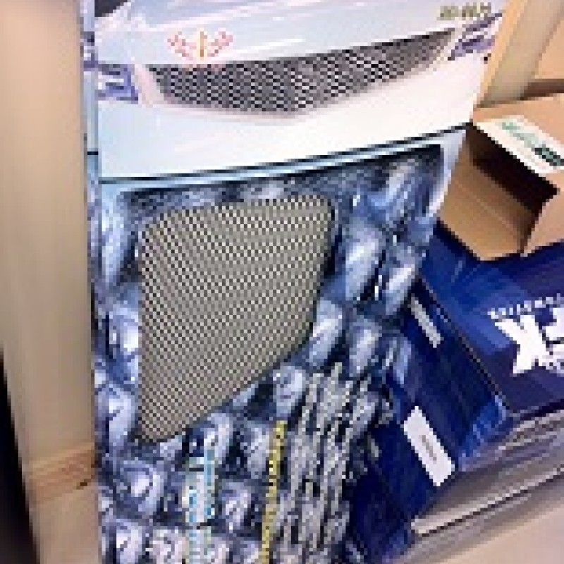 1 x Sheet silver bumper mesh 