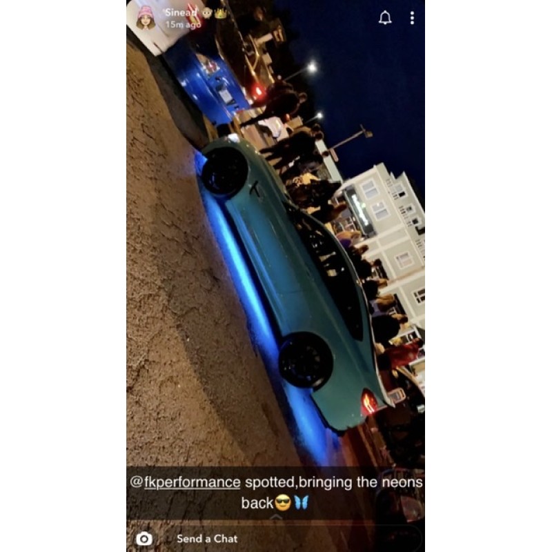 New led under glow exterior car lighting kit control via app on phone 4 piece strip