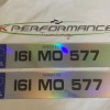 FK0131 rainbow Number plates, 1 pair. FK0131 rainbow Number plates, 1 pair.
