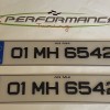 FKGEL0200 chrome shadow & glitter text Plates 1 pair