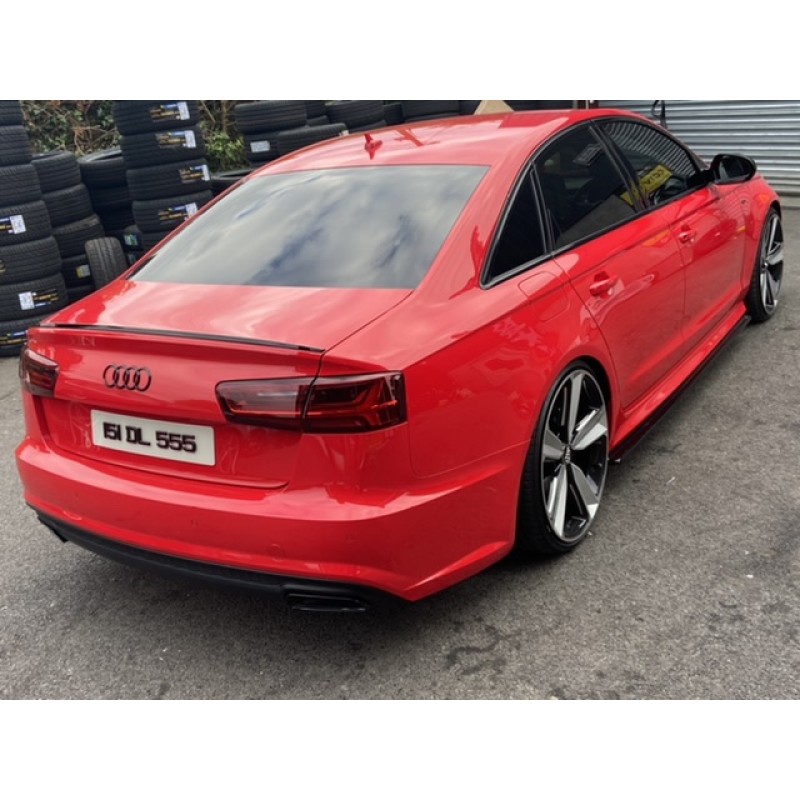 2012+ Audi A6 saloon  small boot lip spoiler gloss black ready to fit 
