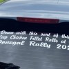  Down with this sort of thing sausage rolls Donegal rally sticker white large x 1 