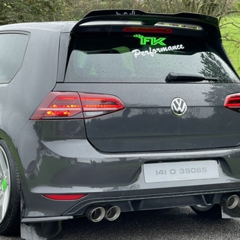 Fkws033 Fk performance logo rear window sticker large  lime green / white  x 1  Fkws033 Fk performance logo rear window sticker large  lime green / white  x 1