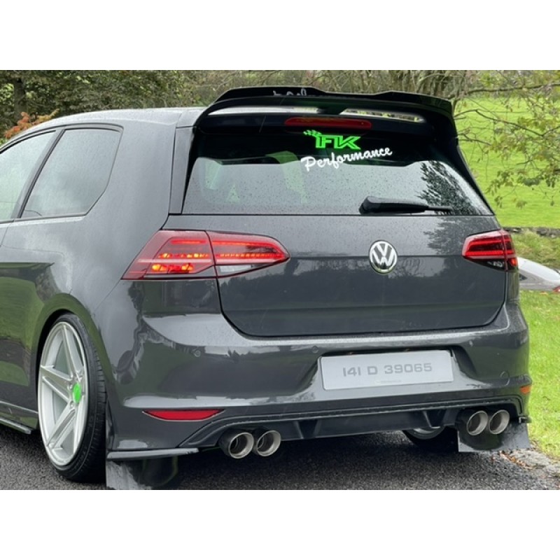 Fkws033 Fk performance logo rear window sticker large  lime green / white  x 1 