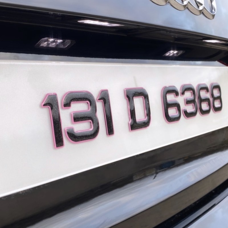 FKGEL11 pink shadow & glitter text Plates 1 pair