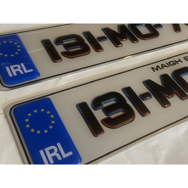 FK01338 gel m sport Number plates, 1 pair.  