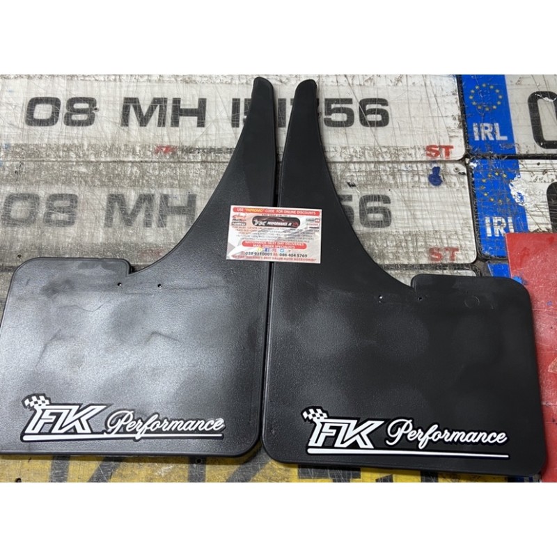 Fk performance logo mudflaps black 2 pair  front & rear universal 