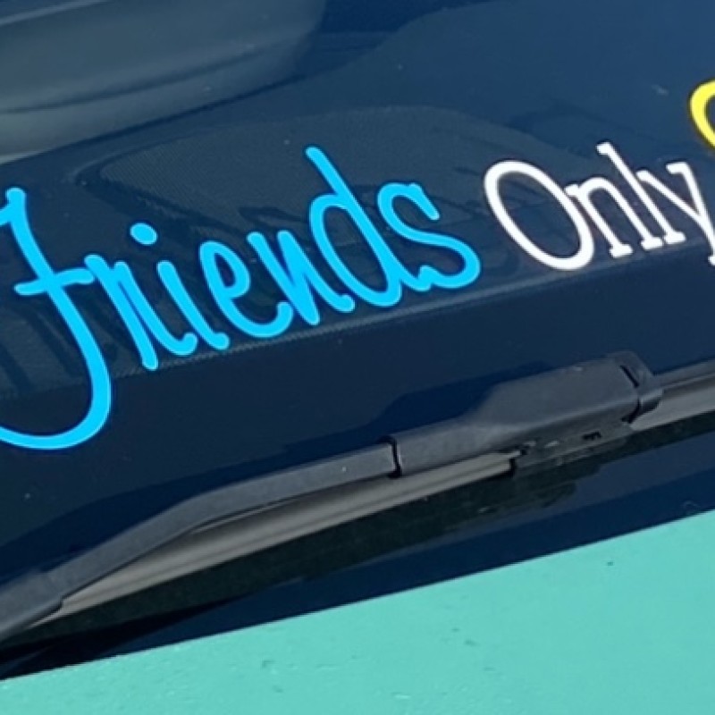 Fkws0033 no friends only fans motor windscreen sticker x1 