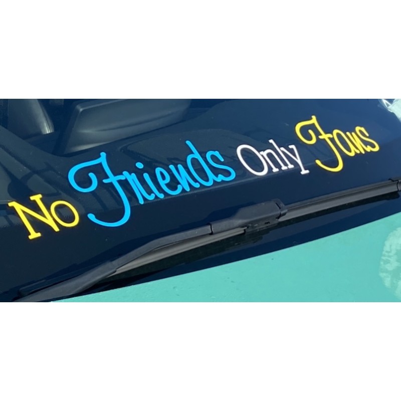 Fkws0033 no friends only fans motor windscreen sticker x1 