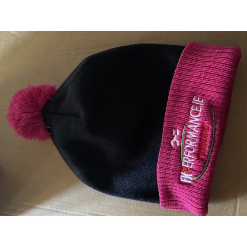 Fkb04 fk performance beanie hat black / pink x 1 