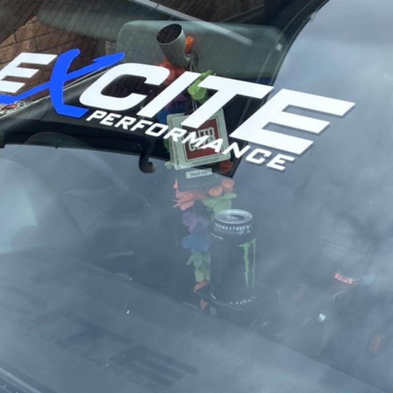 Excite performance windscreen sticker ( white & any colour x ) x1   Excite performance windscreen sticker ( white & any colour x ) x1