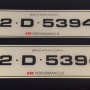 Fk5555 number plates, 1 pair. 