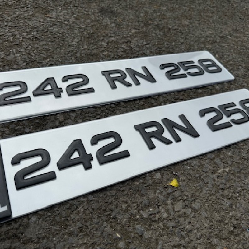 FKgel101 gel number plates tinted 1 pair