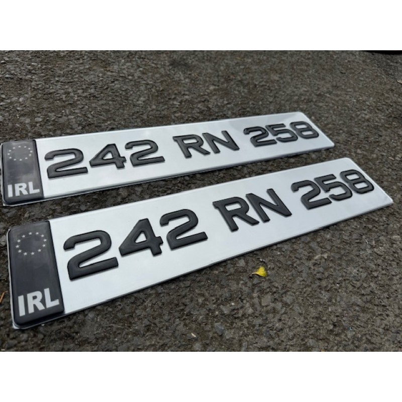 FKgel101 gel number plates tinted 1 pair