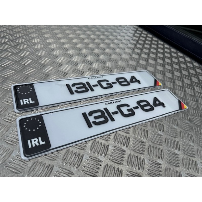 FKGEL100 black irl Donegal style gel Plates & German corner 1 pair