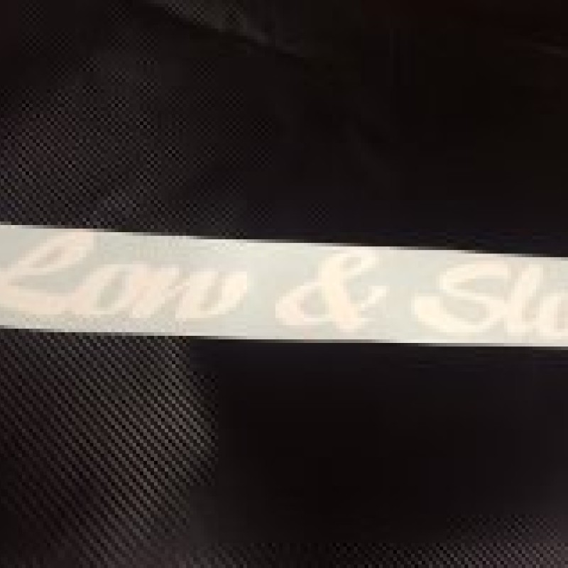 'Low & Slow' windscreen decal x1 (white)  'Low & Slow' windscreen decal x1 (white)
