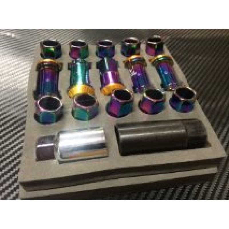 Neo Chrome Steel Lug Nuts 12 x 1.5 (set of 20) x1 Neo Chrome Steel Lug Nuts 12 x 1.5 (set of 20) x1