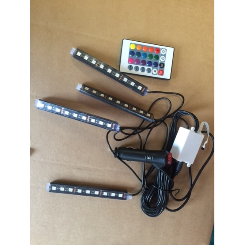 led interior universal  under seat set  with remote control 4 piece