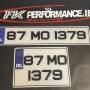 FKGP36 gel number plates  1 x square & 1 x normal oblong , 4x4 , jap , Landcruiser etc 1 pair