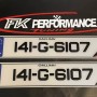 FKGEL094 gel number plates with German corner 1 pair