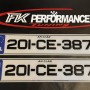 FKGEL095 gel fk fancy nct number plates 1 pair