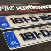 FKGP33 gel number drop shadow any colour plates 1 pair