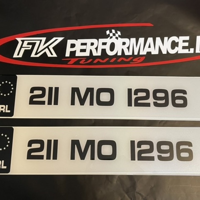FK0115 registration plates black irl logo 1 pair FK0115 registration plates black irl logo 1 pair