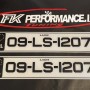 FKGP40 irl gel number plates Donegal style with border black Editton irl 1 pair