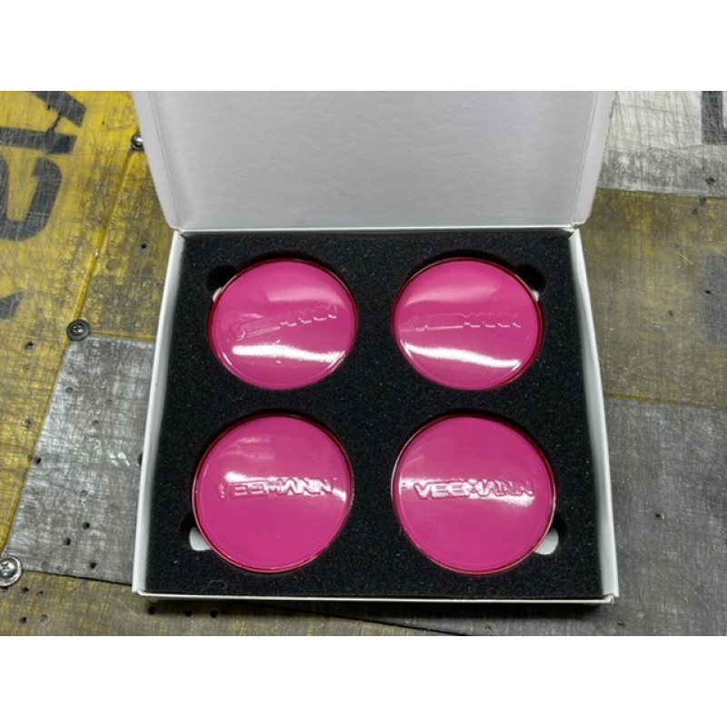  4 x Veemann hot pink upgrade centre caps 