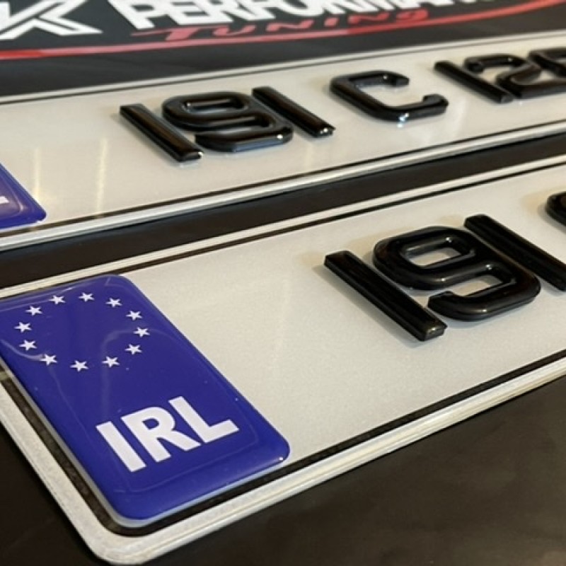 FK4d03 4D standout plates with gloss black gel tops number plates  FK4d03 4D standout plates with gloss black gel tops number plates