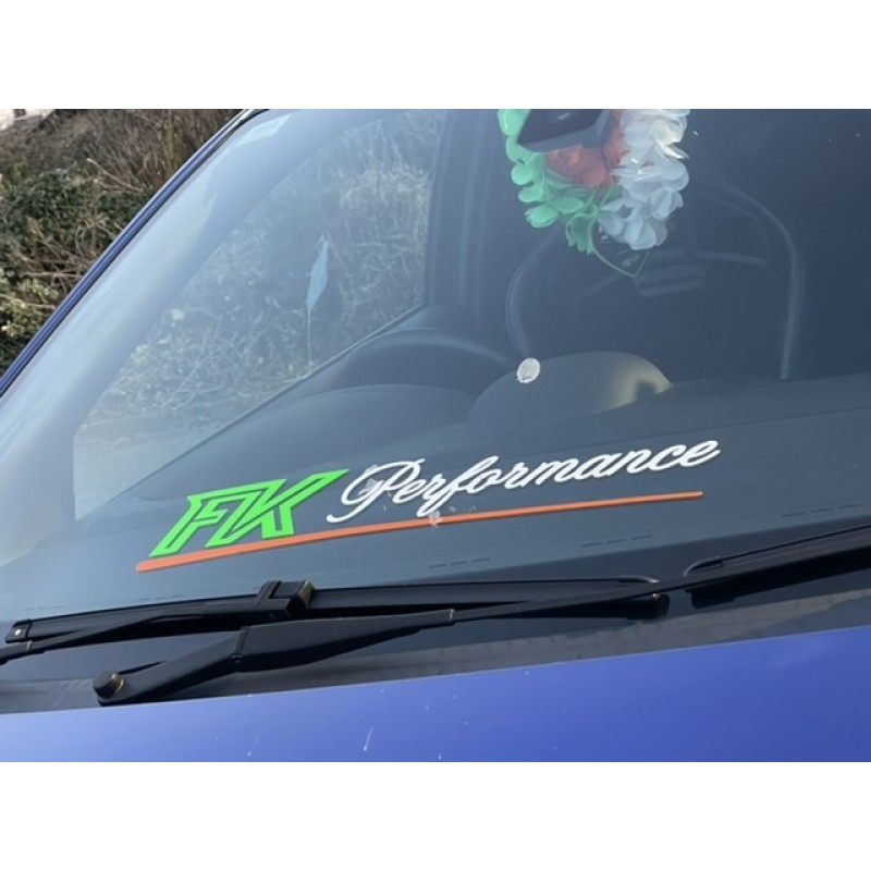 Fk performance 2022 Irish tri colour windscreen decal x1