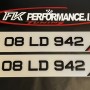 FKGP23 gel number plates 1 pair