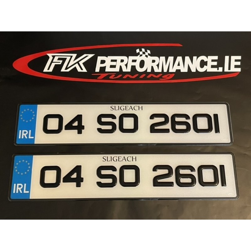 FKGP22 gel number plates 1 pair