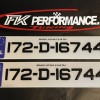FKGEL123 gel number plates & black surrounds Combo 1 pair