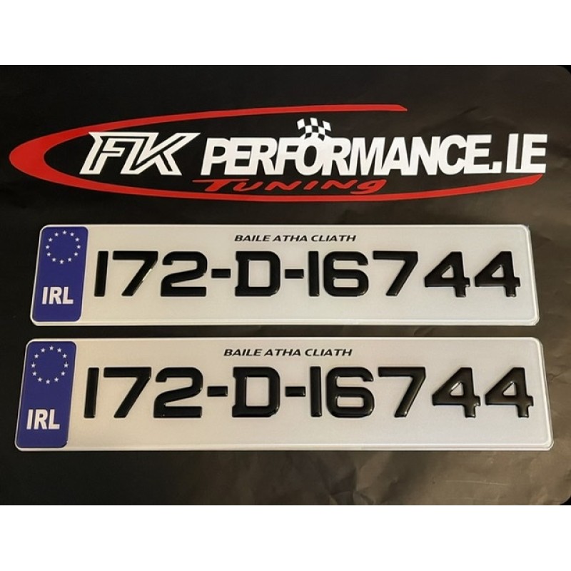 FKGEL123 gel number plates & black surrounds Combo 1 pair FKGEL123 gel number plates & black surrounds Combo 1 pair