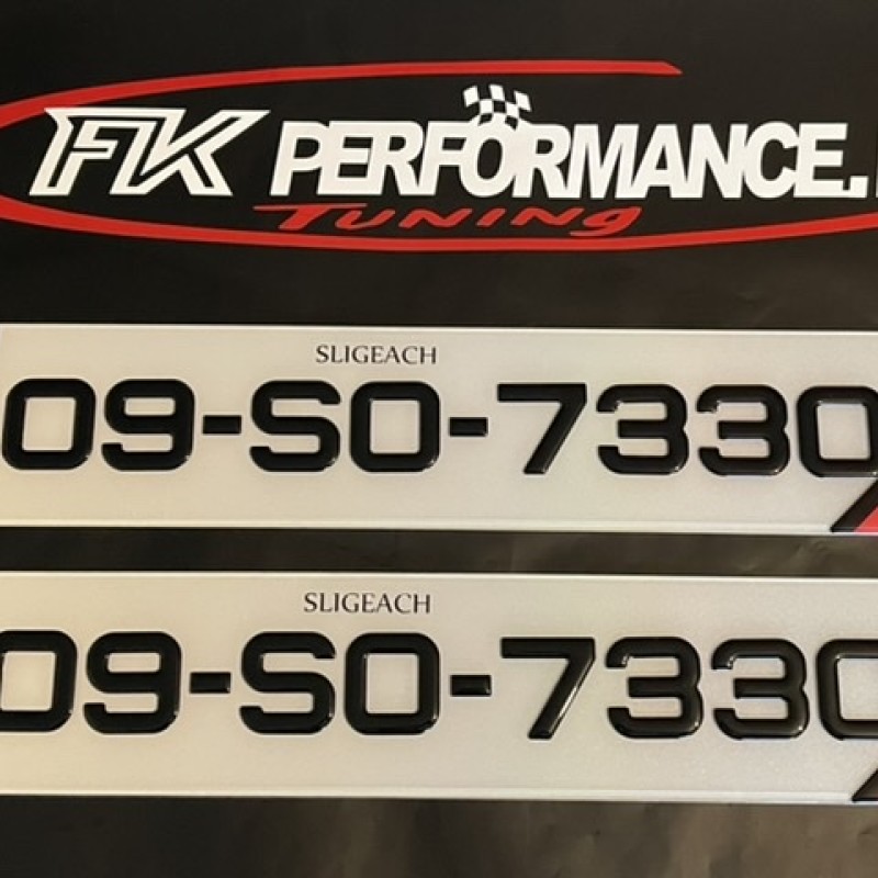FKGP27 gel number plates 1 pair