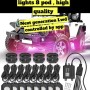 Ultimate bright LED 8 pod ROK exterior waterproof  cars , 4x4 , van truck etc , under glow neon kit multicolour universal  12v & 24v  control via APP