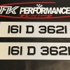 FKGP21 metal plates gel carbon digits with m logo Plates, 1 pair