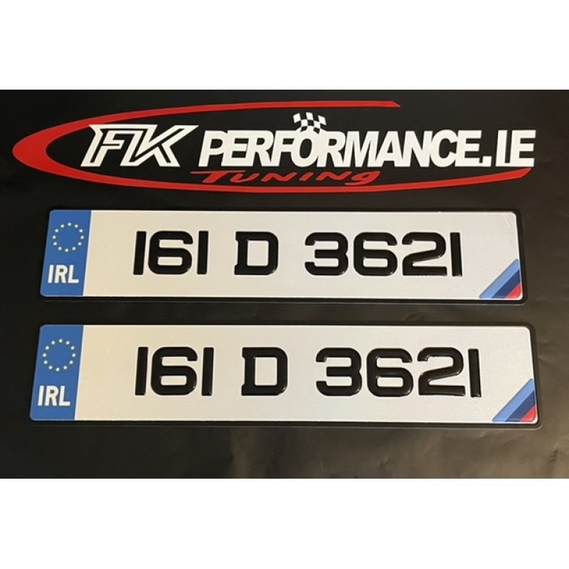 FKGP21 metal plates gel carbon digits with m logo Plates, 1 pair