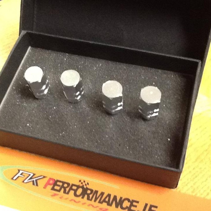 silver Valve Metal Caps X4  silver Valve Metal Caps X4