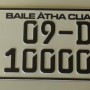 German square Irish Reg Plate Legal style 1 single plate
