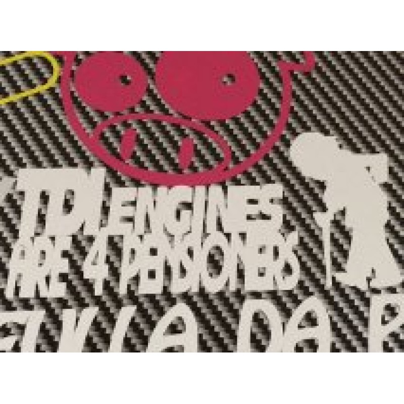 'TDI engines are for pensioners' car decal sticker (white) x1 