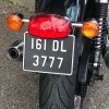 Vintage style pressed motorbike plate x1. 