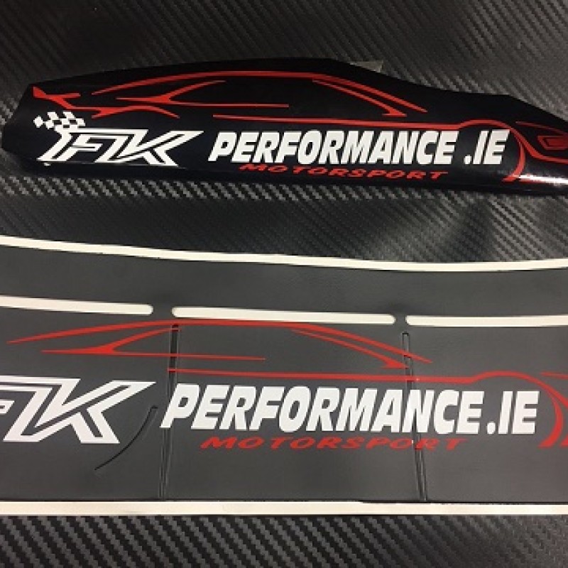 fk performance 2025 red & whte car logo tax disc holder black triple  x1  fk performance 2025 red & whte car logo tax disc holder black triple  x1