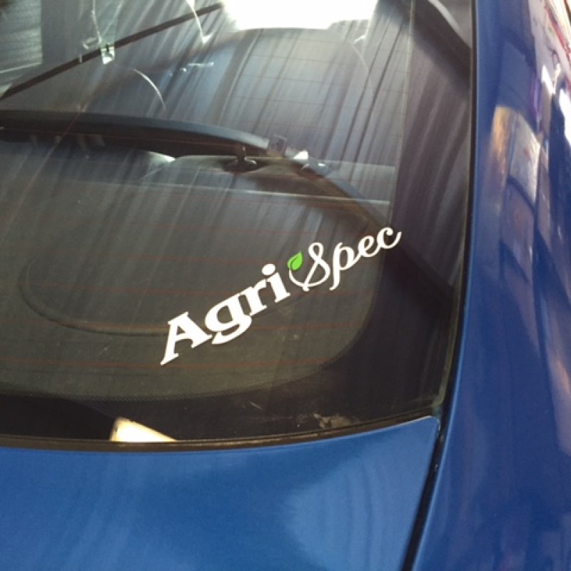 agri spec small sticker x1 white  agri spec small sticker x1 white