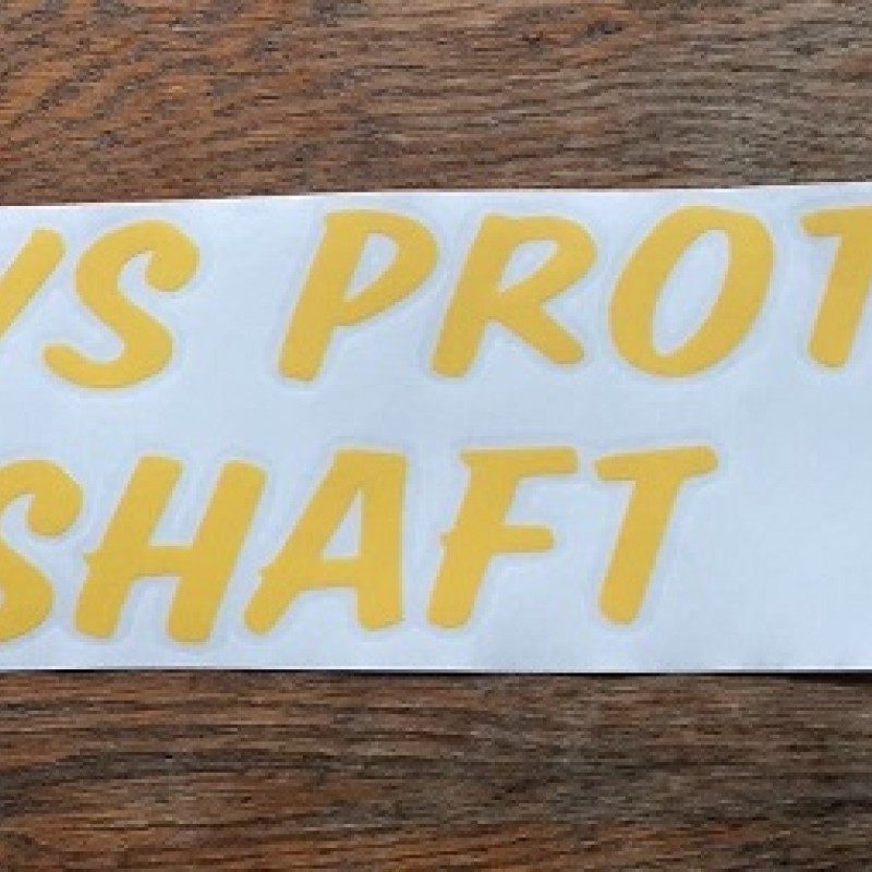 FKWS02  always protect your shaft windscreen sticker x1 yelllow FKWS02  always protect your shaft windscreen sticker x1 yelllow