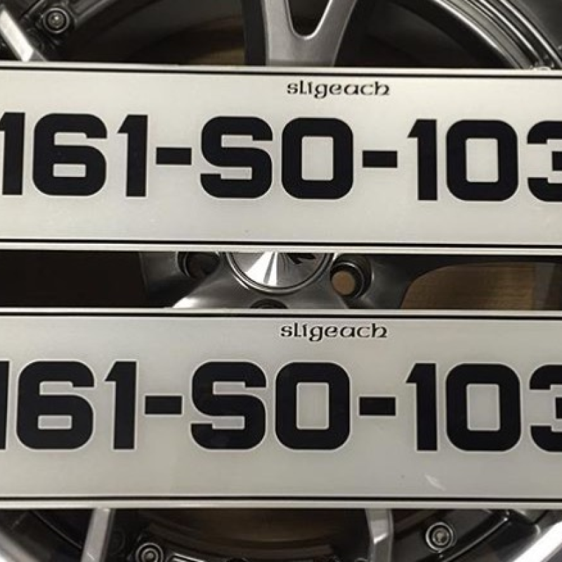 FKX076 number plates, 1 pair